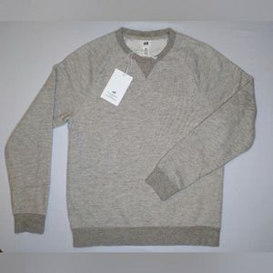 H&M DAVID BECKHAM Modern Essentials Men's Crew Neck Sweatshirt GRAY Size SMALL